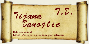 Tijana Danojlić vizit kartica